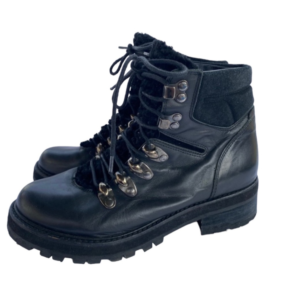 Topshop black Lace up Combat Boots size 6 / 36